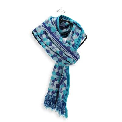 BLUE, SMALL WOOL SCARF - HIP HOP