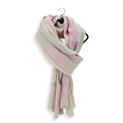 CHECHE COTON LIN ROSE - FLEURS TROPICALES