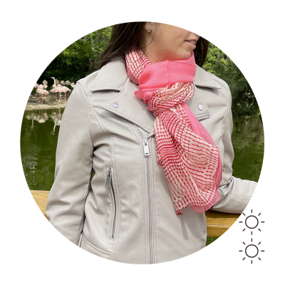 DUO de SOIE MOTIF BOLD ROSE CAMELIA