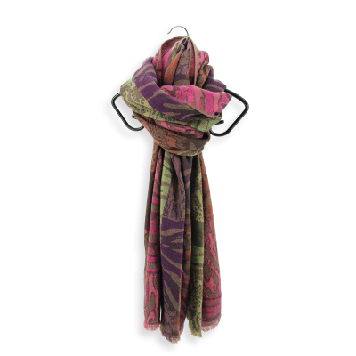 ECHARPE COTON MODAL ROSE KAKI - CYBELE