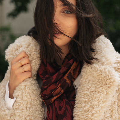 ECHARPE COTON ORANGE - SAVANE