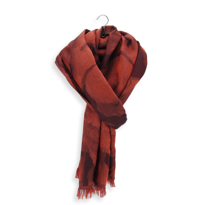 ECHARPE COTON SOIE ROUX - EMOTION