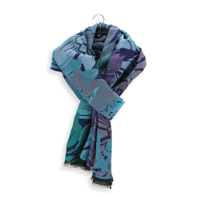 ECHARPE LAINE ENCRE et BLEU - AMIE
