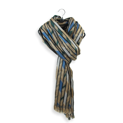 ECHARPE LAINE MERINOS SOIE BEIGE - MELBOURNE