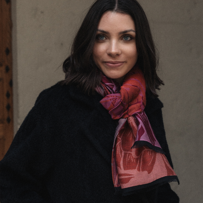 ECHARPE LAINE ROSE - AMIE