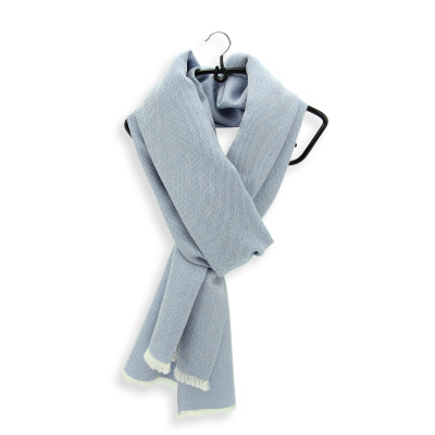 ECHARPE LAINE SOIE BLEUE - DOMINO