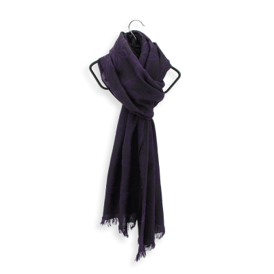 ECHARPE LAINE SOIE VIOLET – BOUDOIR 