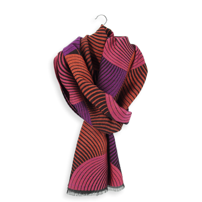 ECHARPE LAINE VIOLET ORANGE - SPIRE
