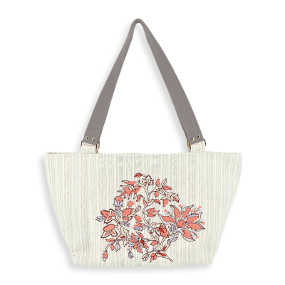 EMBROIDERED TOTE BAG - ESPRIT ROMANTIQUE GOLD