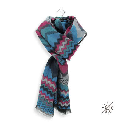 ETOLE COTON MODAL LIN BLEU JEAN MAGENTA - BOUNDARY