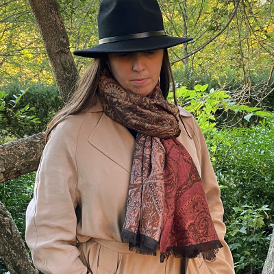 ETOLE LAINE MARRON BRIQUE - PAISLEY