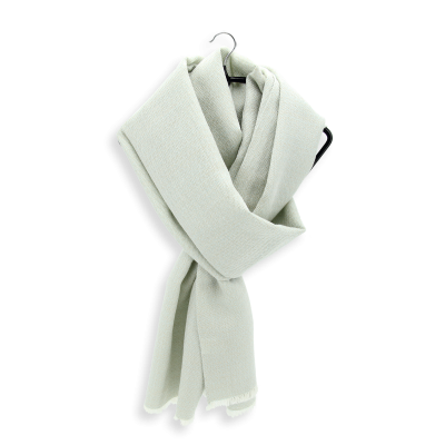 GREEN PASTEL WOOL SILK BLEND SCARF - DOMINO