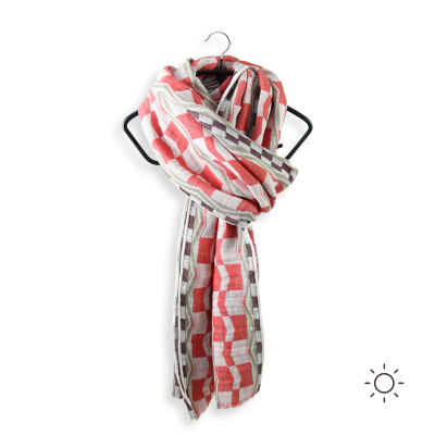 HESTIA - RED COTTON MODAL  SCARF