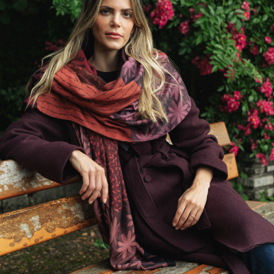 MAXI ETOLE MODAL COTON SOIE ROSE LILAS - JEANNETTE