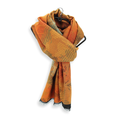 OCHRE, COTTON BLEND SCARF - CHERIE