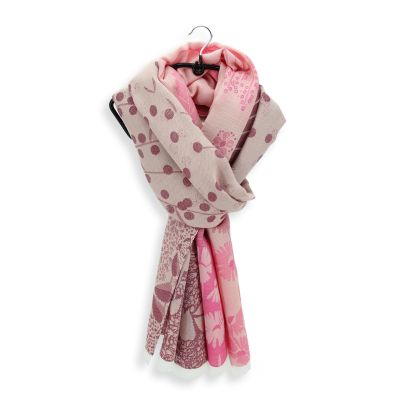 PINK COTTON BLEND STOLE - JARDIN