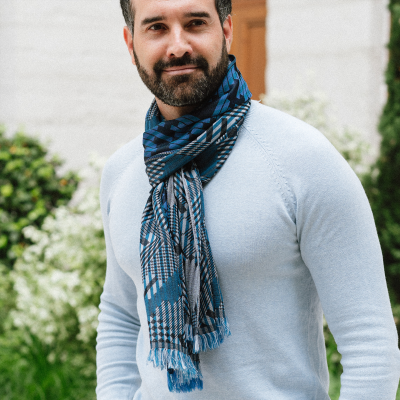 RIDE - BLUE WOOL BLEND SCARF