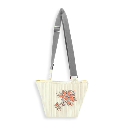 SAC BANDOULIERE BRODE - ESPRIT ROMANTIC OR