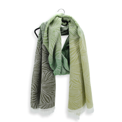 SUMMER - GREEN and KHAKI, COTTON and RAYON STOLE