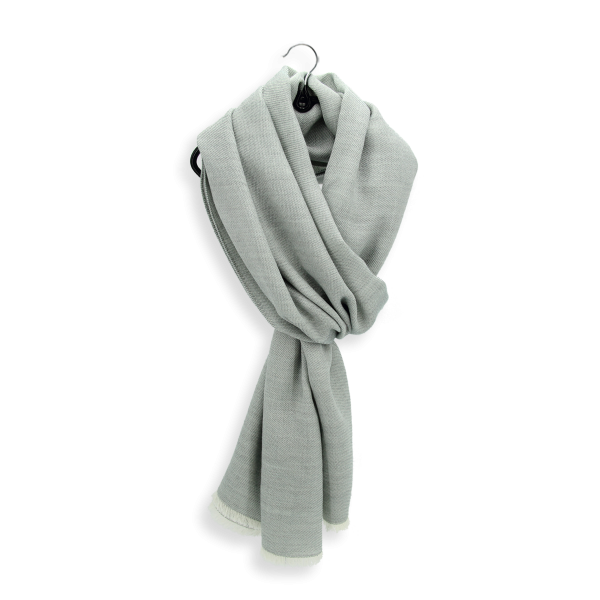 Bluish gray-monochrome-cashmere-unisex-blend-stole-Tout doux