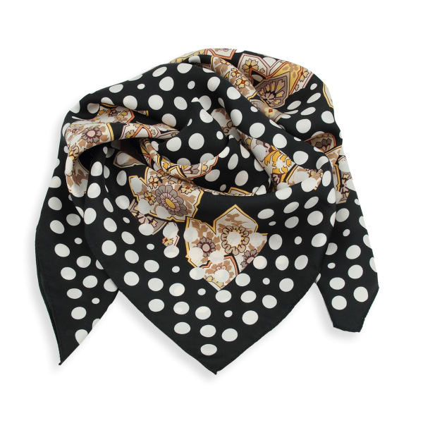 Carré-noir-soie-twill-bio-imprimé-Soierie
