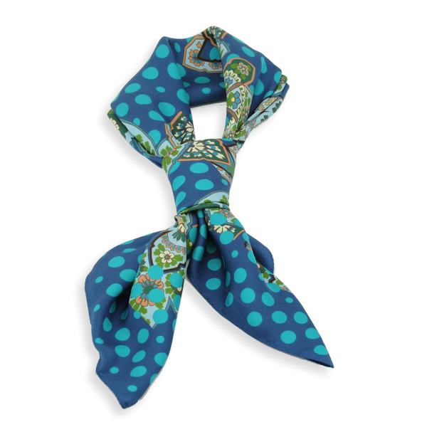 Carré-bleu-soie-bio-imprimé-Soierie