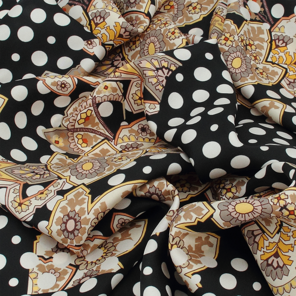 Carré-noir-soie-twill-bio-imprimé-Soierie