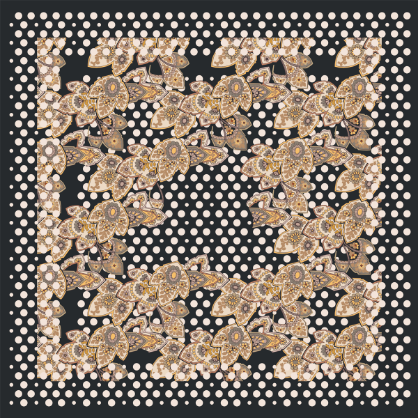 Carré-noir-soie-twill-bio-imprimé-Soierie