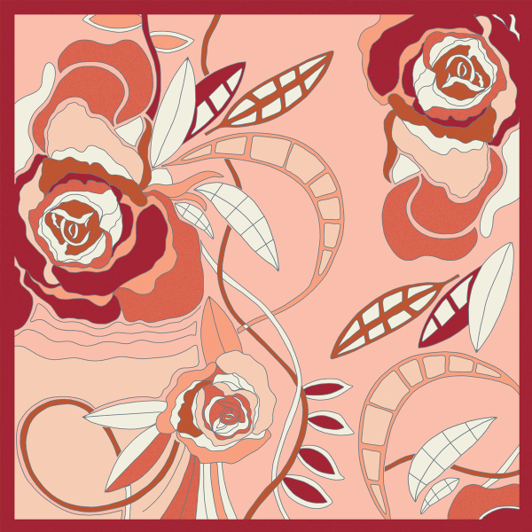 Carré-rouge-twill soie-bio-imprimé-cloudy