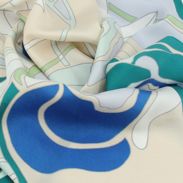 Carré-vert-soie-bio-imprimé-cloudy