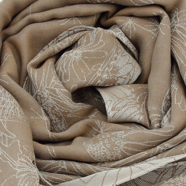 chèche-femme-coton bio-beige-Bio life