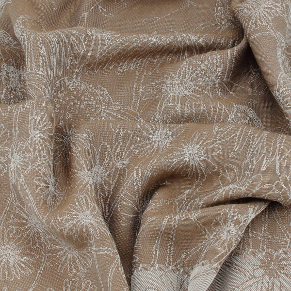 chèche-femme-coton bio-beige-Bio life