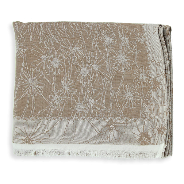 chèche-femme-coton bio-beige-Bio life