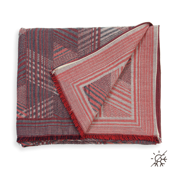 Chèche-homme-coton bio-certifié-marine-rouge-Multi rayures