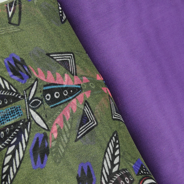 duo-de-soie-femme-echarpe-imprimé-totem-kaki-foulard-uni-violet