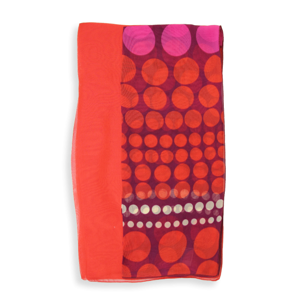 Duo-de-soie-femme-imprimé-pois-uni-rouge-3A