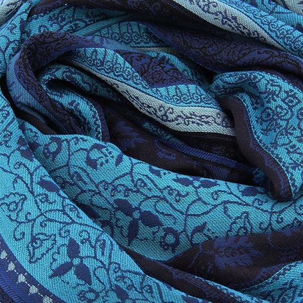 Echarpe-homme-laine-soie-coton-bleu-Romain