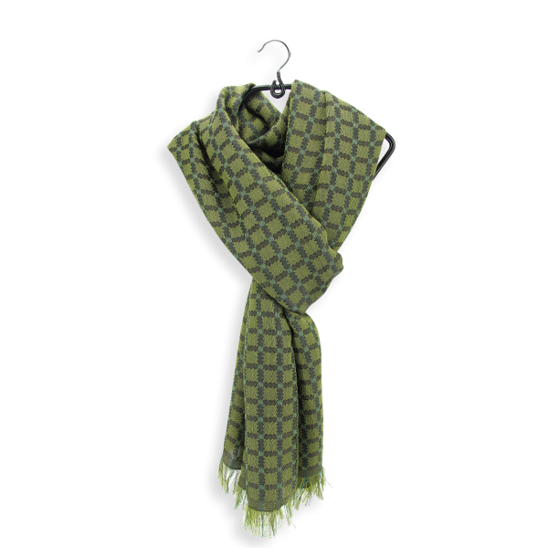 Echarpe-homme-verte-cachemire-coton-soie-Manchester