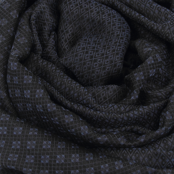 Etole-homme-cachemire-soie-coton-noir-Losange