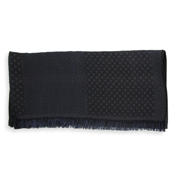 Etole-homme-cachemire-soie-coton-noir-Losange