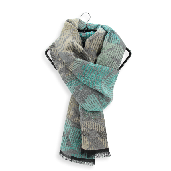 Etole-femme-coton-modal-vert-aqua-beige-Chérie