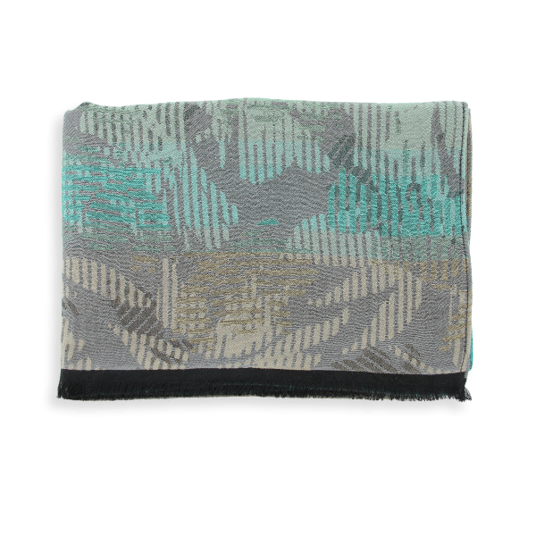 Etole-femme-coton-modal-vert-aqua-beige-Chérie