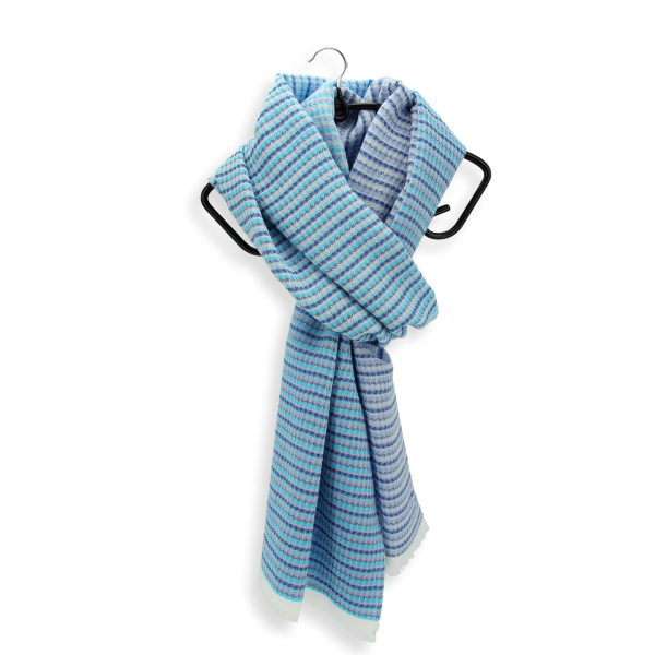 Echarpe-homme-femme-coton-modal-bleu-lagon-Chèche