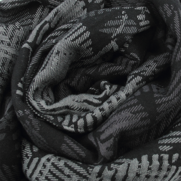 Echarpe-femme-coton-modal-gris-noir-Chérie