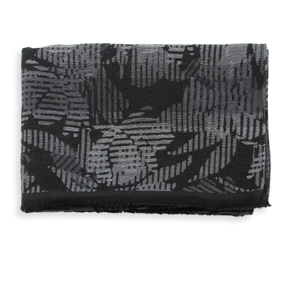 Echarpe-femme-coton-modal-gris-noir-Chérie