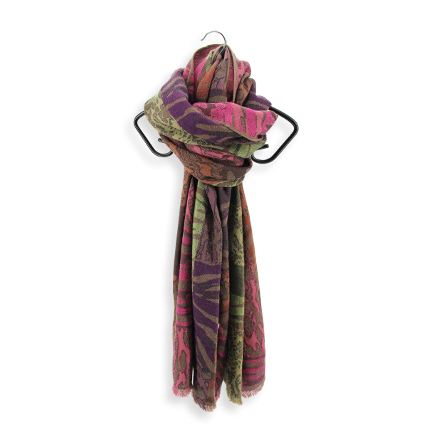 Echarpe-femme-coton-modal-rose-kaki-Cybèle