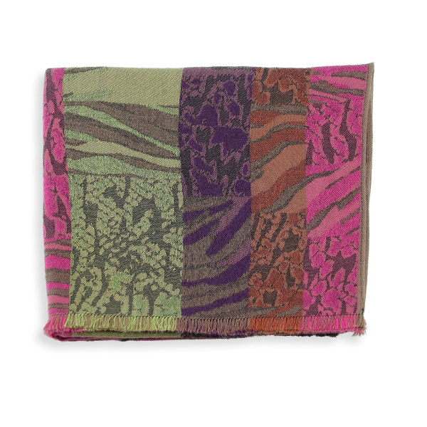 Echarpe-femme-coton-modal-rose-kaki-Cybèle