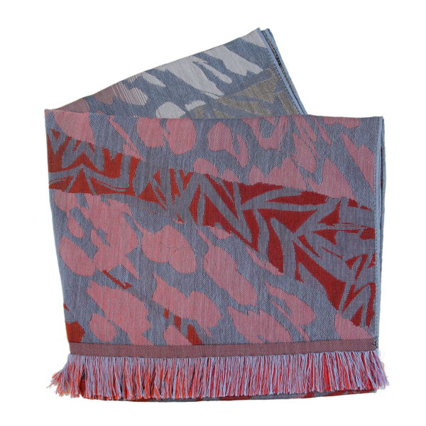 Etole-femme-coton-soie-fabrication-française-bleu-jean-rouge-Savane