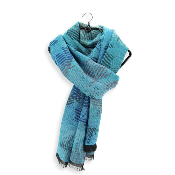 Etole-femme-coton-modal-turquoise-bleu-Chérie