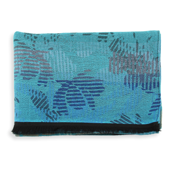 Etole-femme-coton-modal-turquoise-bleu-Chérie